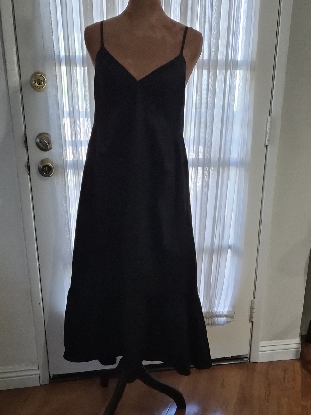 GAP Black Slip Maxi Dress with Spaghetti Straps